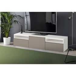 Тумба РТВ Ikea Besta/Hammarsmed 180x42x39 (Белый/Бежевый) Thumb