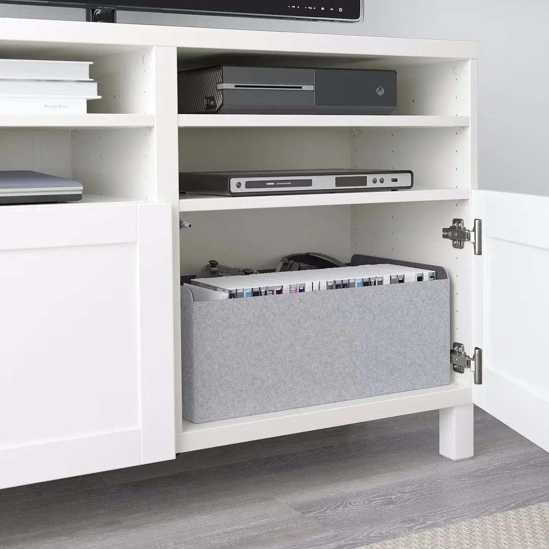 Tumba pentru TV Ikea Besta/Hanviken/Stubbarp 120x42x74 (Alb) - 7