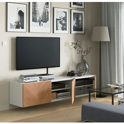 Tumba pentru TV Ikea Besta/Hedeviken 180x42x38 (Alb/Furnir Stejar) Thumb