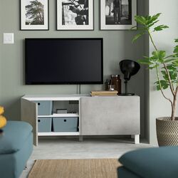 Tumba pentru TV Ikea Besta/Kallviken/Stubbarp 120x42x48 (Alb/Gri) Thumb