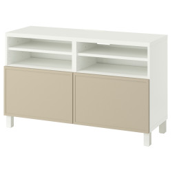 Tumba pentru TV Ikea Besta/Krukmakare 120x42x74 (Alb/Bej) Thumb