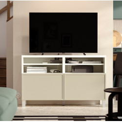 Tumba pentru TV Ikea Besta/Krukmakare 120x42x74 (Alb/Bej)