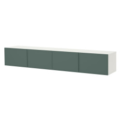 Тумба РТВ Ikea Besta/Krukmakare 240x42x38 (Белый/Темно-серо-зеленый) Thumb