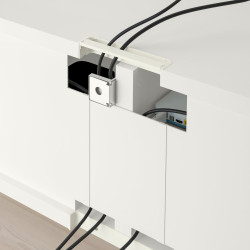 Тумба РТВ Ikea Besta/Krukmakare 240x42x38 (Белый/Темно-серо-зеленый) Thumb