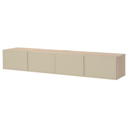 Тумба РТВ Ikea Besta/Krukmakare 240x42x38 (Дуб/Бежевый) Thumb