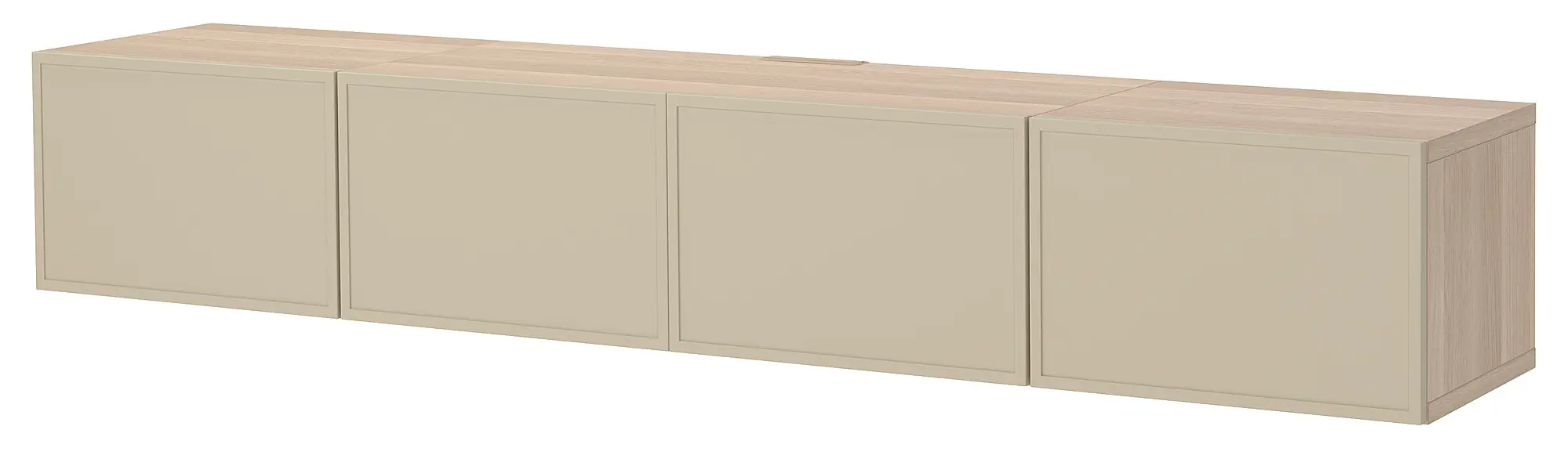 Тумба РТВ Ikea Besta/Krukmakare 240x42x38 (Дуб/Бежевый) - 2