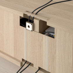 Тумба РТВ Ikea Besta/Krukmakare 240x42x38 (Дуб/Бежевый) Thumb