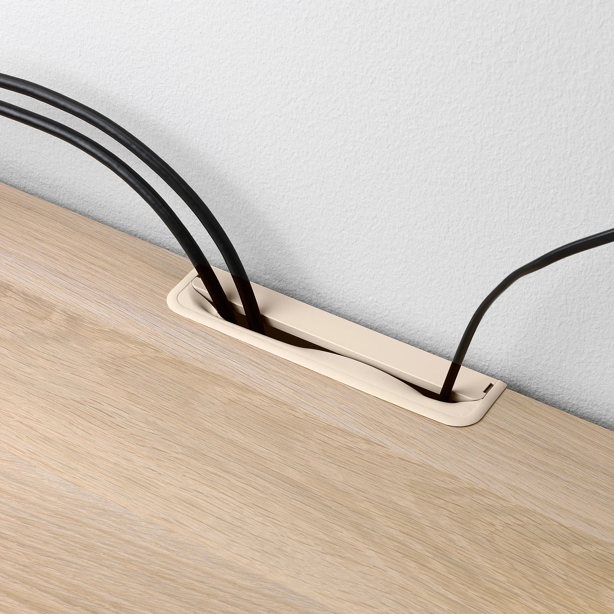 Тумба РТВ Ikea Besta/Krukmakare 240x42x38 (Дуб/Бежевый) - 4