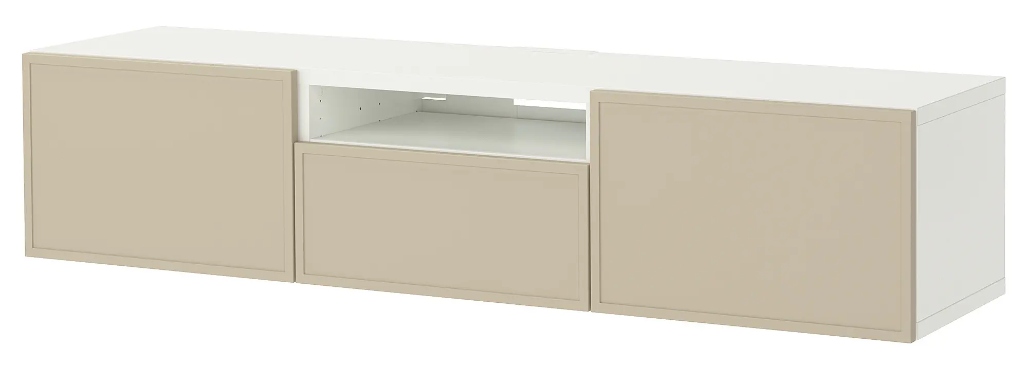 Tumba pentru TV Ikea Besta/Krukmakare deschidere apasare 180x42x39 (Alb/Bej)