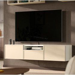 Tumba pentru TV Ikea Besta/Krukmakare deschidere apasare 180x42x39 (Alb/Bej)