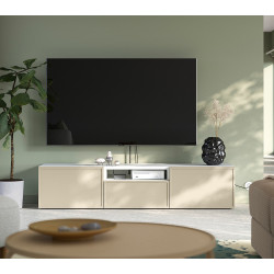 Tumba pentru TV Ikea Besta/Krukmakare deschidere apasare 180x42x39 (Alb/Bej) Thumb
