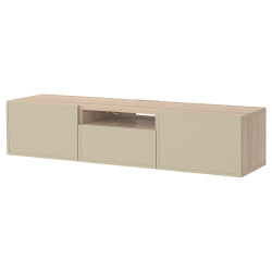 Tumba pentru TV Ikea Besta/Krukmakare deschidere apasare 180x42x39 (Stejar antichizat/Bej) Thumb