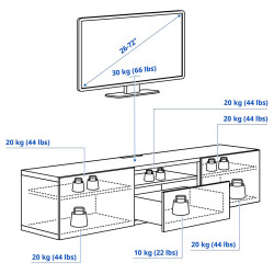 Tumba pentru TV Ikea Besta/Krukmakare deschidere apasare 180x42x39 (Stejar antichizat/Bej) Thumb