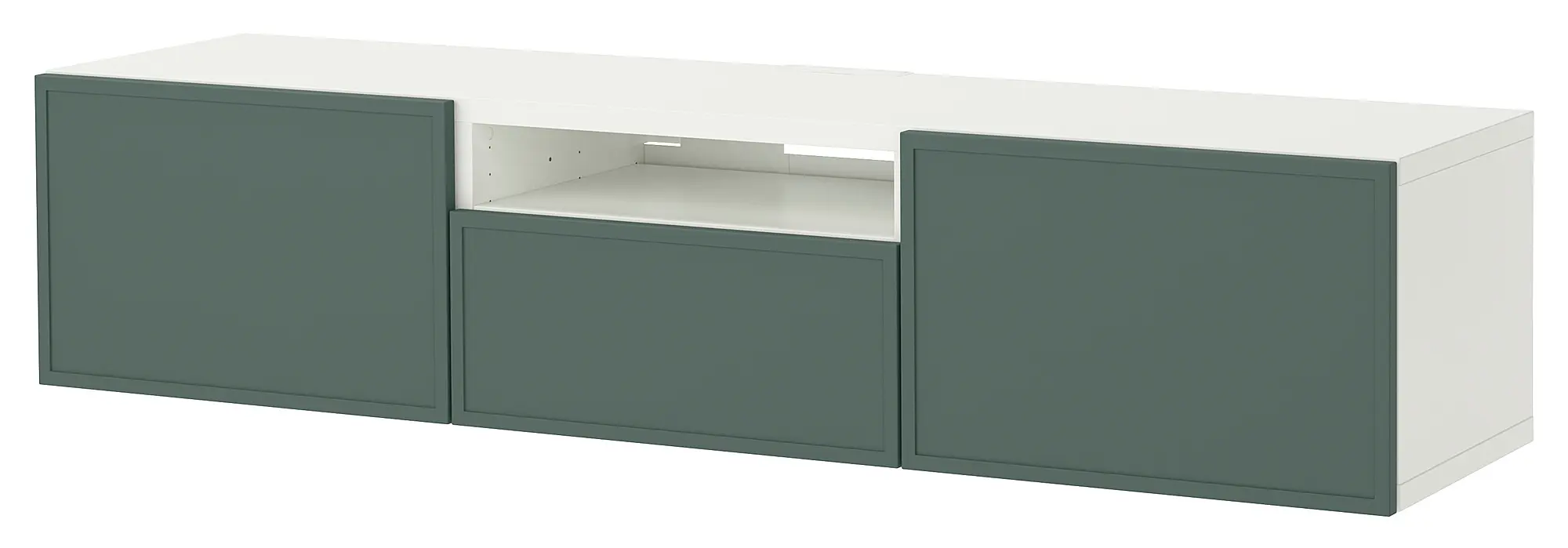 Tumba pentru TV Ikea Besta/Krukmakare inchidere lina 180x42x39 (Alb/Gri închis-verde) - 2