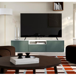 Tumba pentru TV Ikea Besta/Krukmakare inchidere lina 180x42x39 (Alb/Gri închis-verde) Thumb