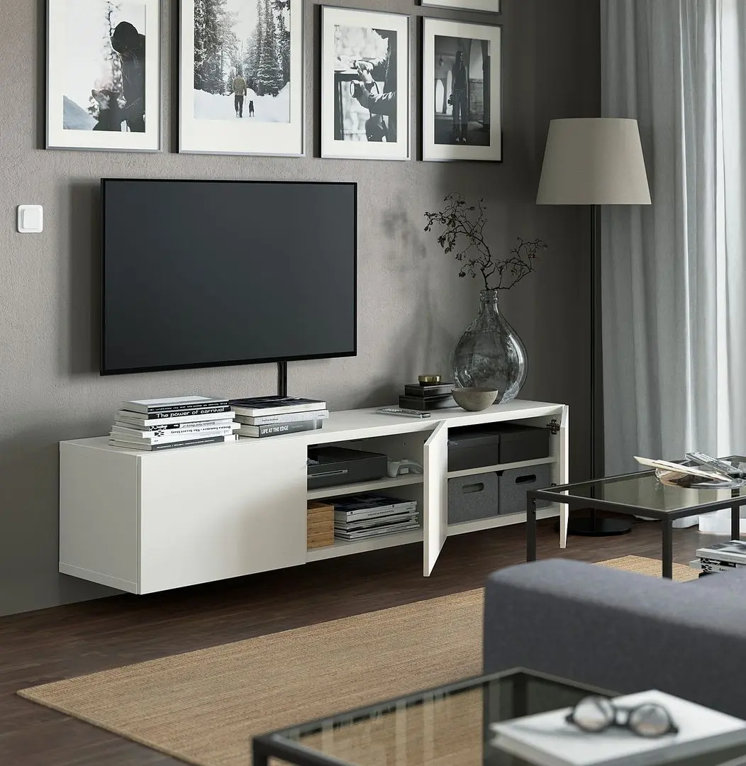 Tumba pentru TV Ikea Besta/Lappviken 180x42x38 (Alb)