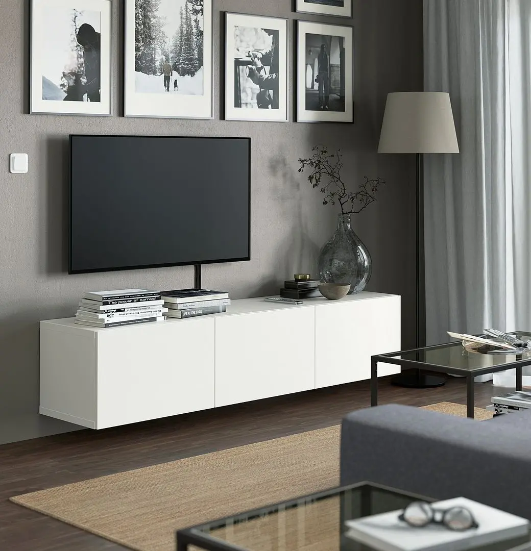 Tumba pentru TV Ikea Besta/Lappviken 180x42x38 (Alb)