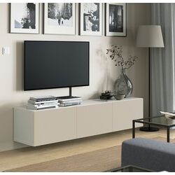Tumba pentru TV Ikea Besta/Lappviken 180x42x38 (Alb/Gri-bej deschis)