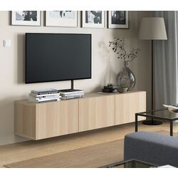 Тумба РТВ Ikea Besta/Lappviken 180x42x38 (Имитация Состаренного Дуба)