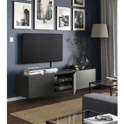 Tumba pentru TV Ikea Besta/Lappviken 180x42x38 (Gri inchis) Thumb