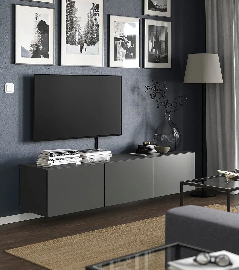 Tumba pentru TV Ikea Besta/Lappviken 180x42x38 (Gri inchis)