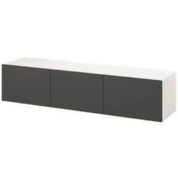 Тумба РТВ Ikea Besta/Lappviken 180x42x39 (Белый/Темно-серый) Thumb