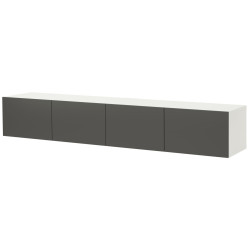 Тумба РТВ Ikea Besta/Lappviken 240x42x38 (Белый/Темно-серый) Thumb