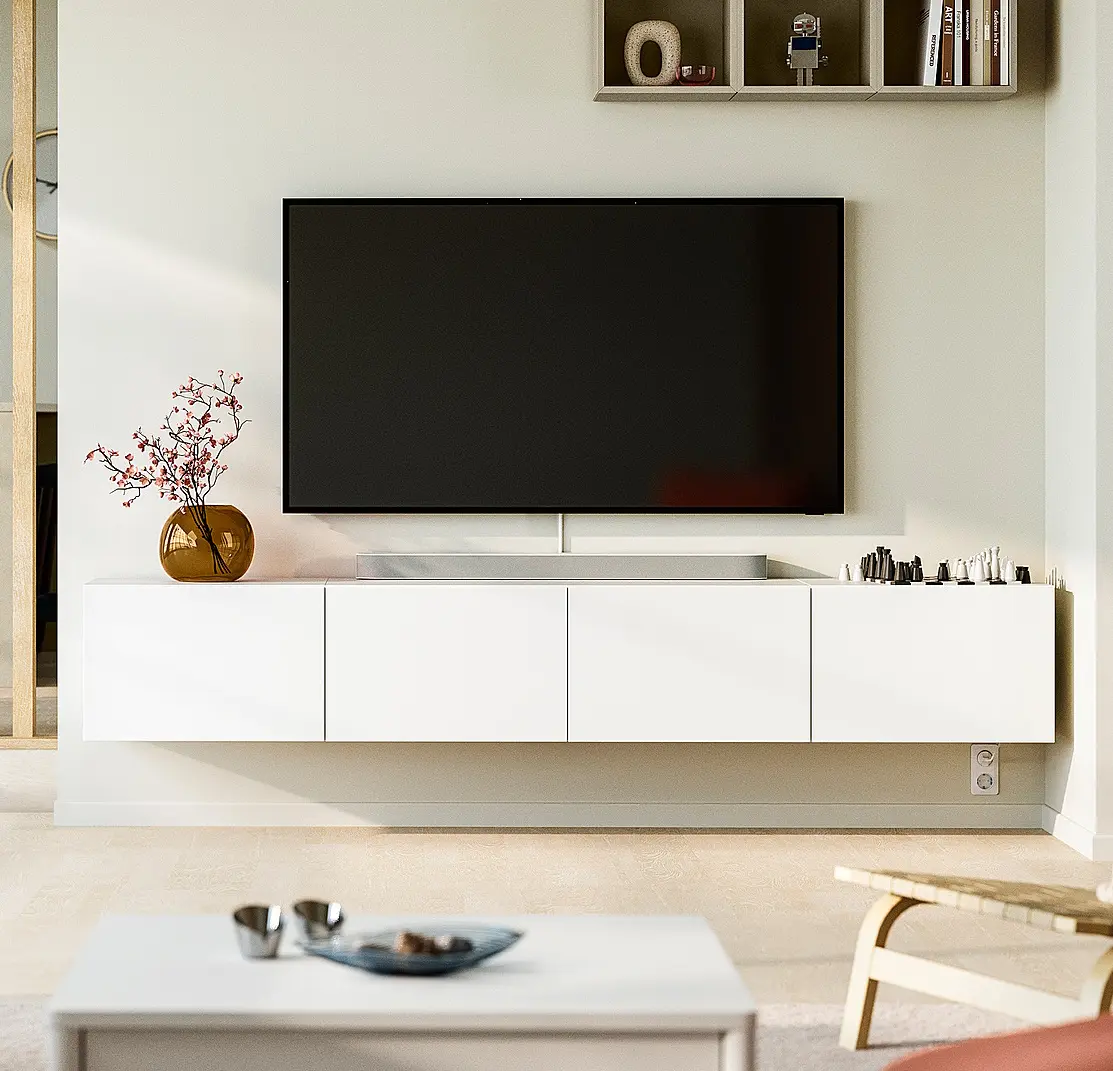 Tumba pentru TV Ikea Besta/Lappviken 240x42x38 (Alb)
