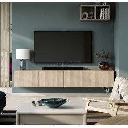 Тумба РТВ Ikea Besta/Lappviken 240x42x38 (Состаренный дуб)