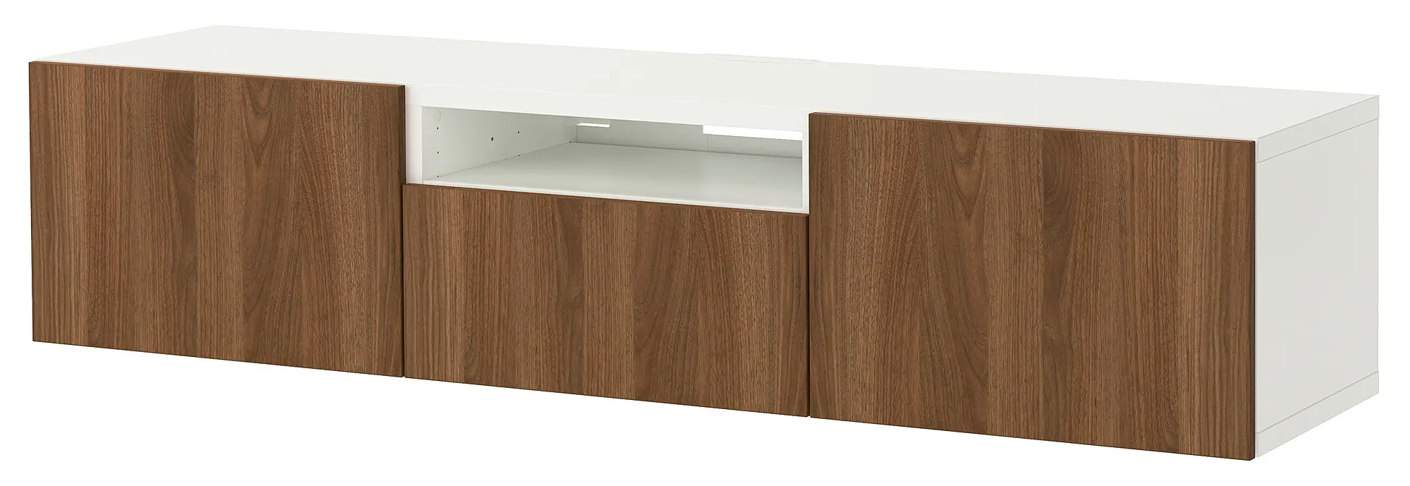 Tumba pentru TV Ikea Besta/Lappviken deschidere apasare 180x42x39 (Alb/Nuc) - 2