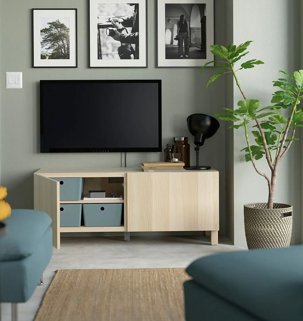 Tumba pentru TV Ikea Besta/Lappviken/Stubbarp 120x42x48 (Aspect Stejar Antichizat) - 5