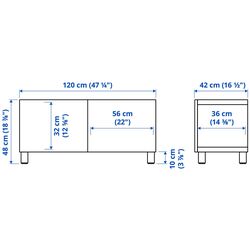 Tumba pentru TV Ikea Besta/Lappviken/Stubbarp 120x42x48 (Aspect Stejar Antichizat) Thumb