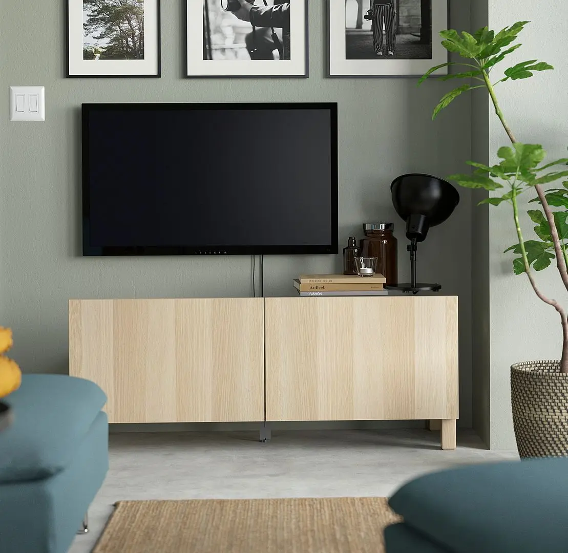 Tumba pentru TV Ikea Besta/Lappviken/Stubbarp 120x42x48 (Aspect Stejar Antichizat)