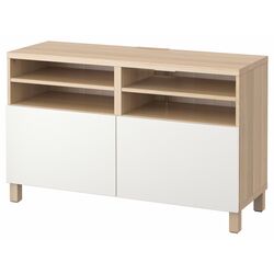 Tumba pentru TV Ikea Besta/Lappviken/Stubbarp 120x42x74 (Alb/Aspect Stejar Antichizat) Thumb