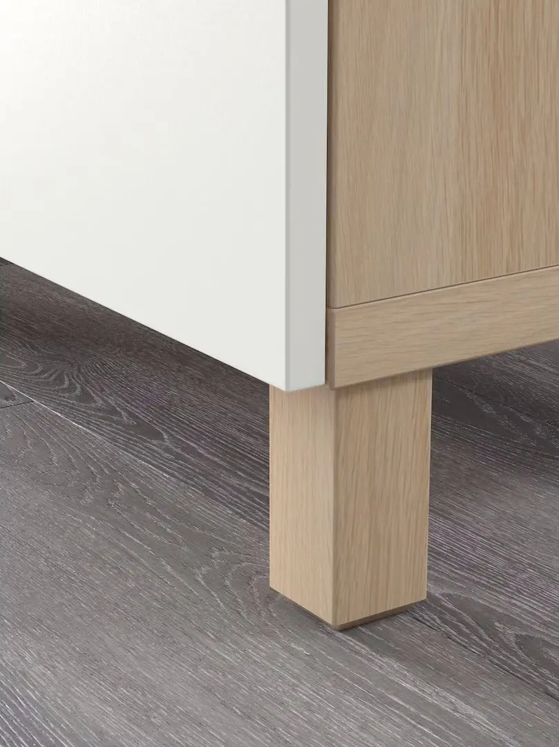 Tumba pentru TV Ikea Besta/Lappviken/Stubbarp 120x42x74 (Alb/Aspect Stejar Antichizat)