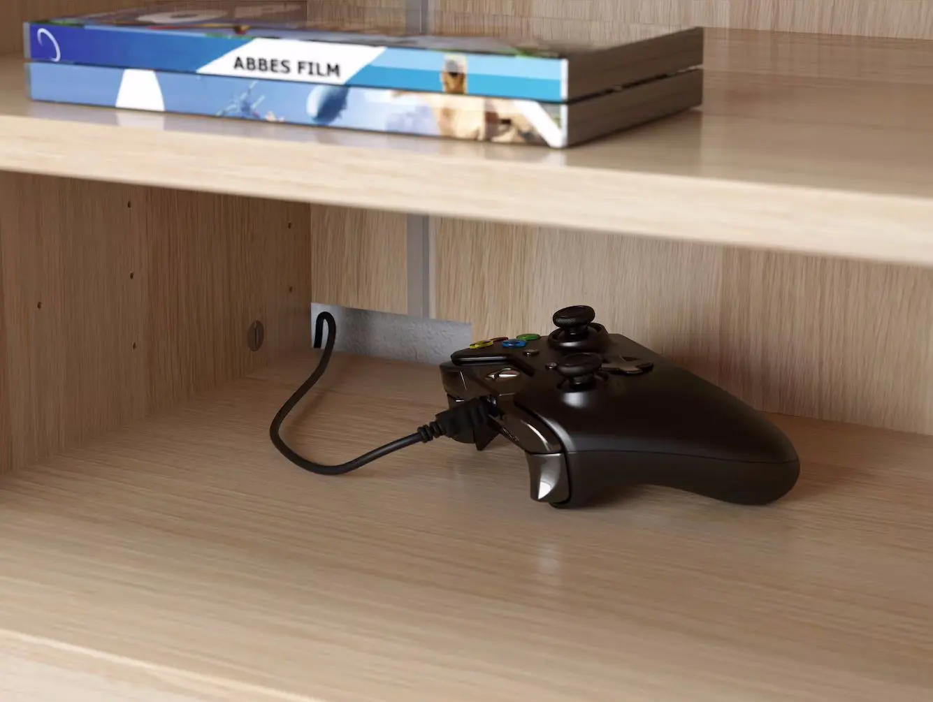 Tumba pentru TV Ikea Besta/Lappviken/Stubbarp 120x42x74 (Alb/Aspect Stejar Antichizat)