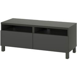 Tumba pentru TV Ikea Besta/Lappviken/Stubbarp glisiera sertar cu sistem apasare 120x42x48 (Gri inchis) Thumb