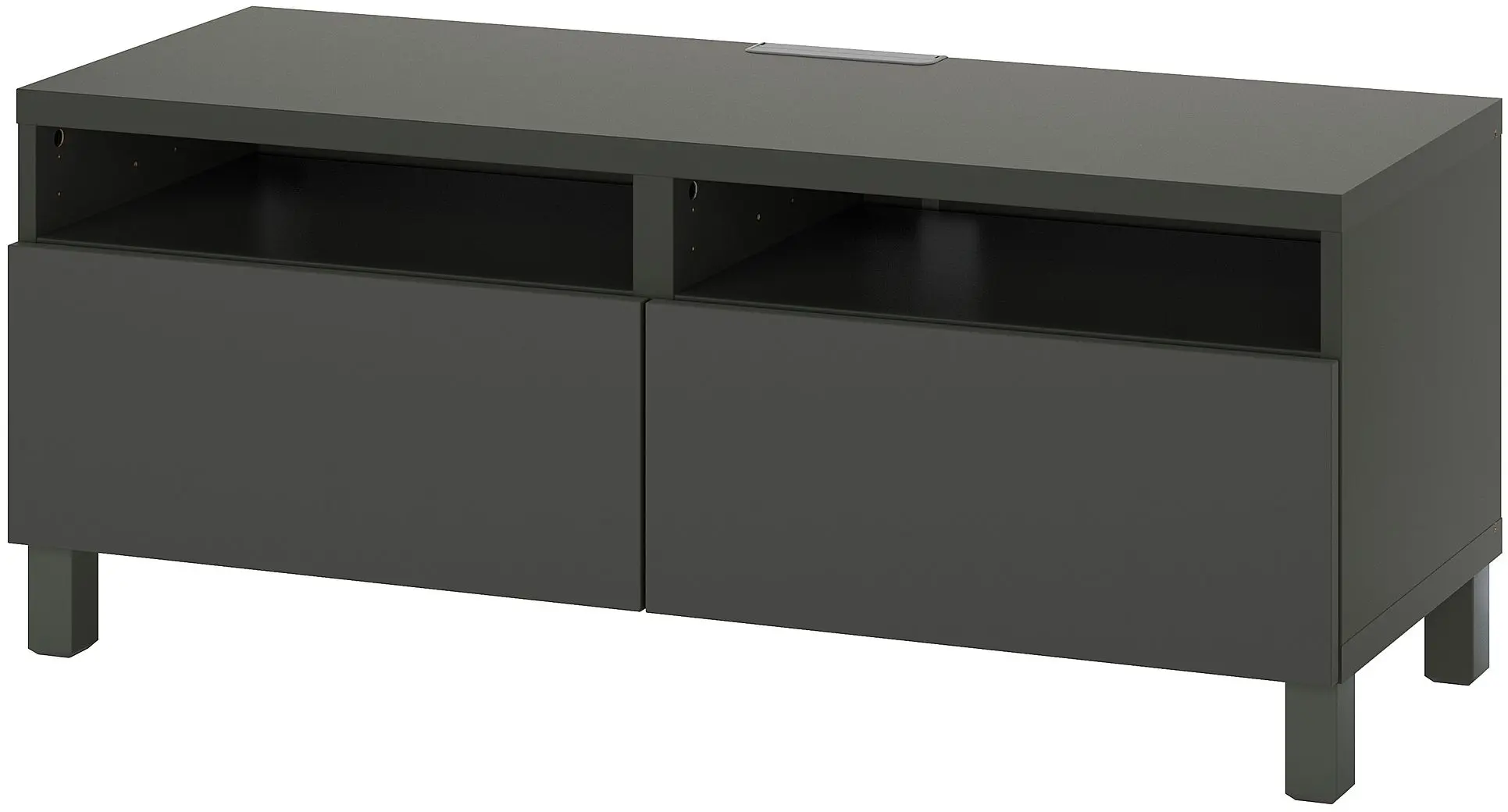 Tumba pentru TV Ikea Besta/Lappviken/Stubbarp glisiera sertar cu sistem apasare 120x42x48 (Gri inchis) - 2
