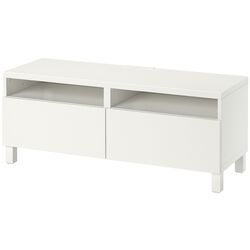 Тумба РТВ Ikea Besta/Lappviken/Stubbarp ящик с плавно-закрывающимися направляющими 120x42x48 (Белый) Thumb