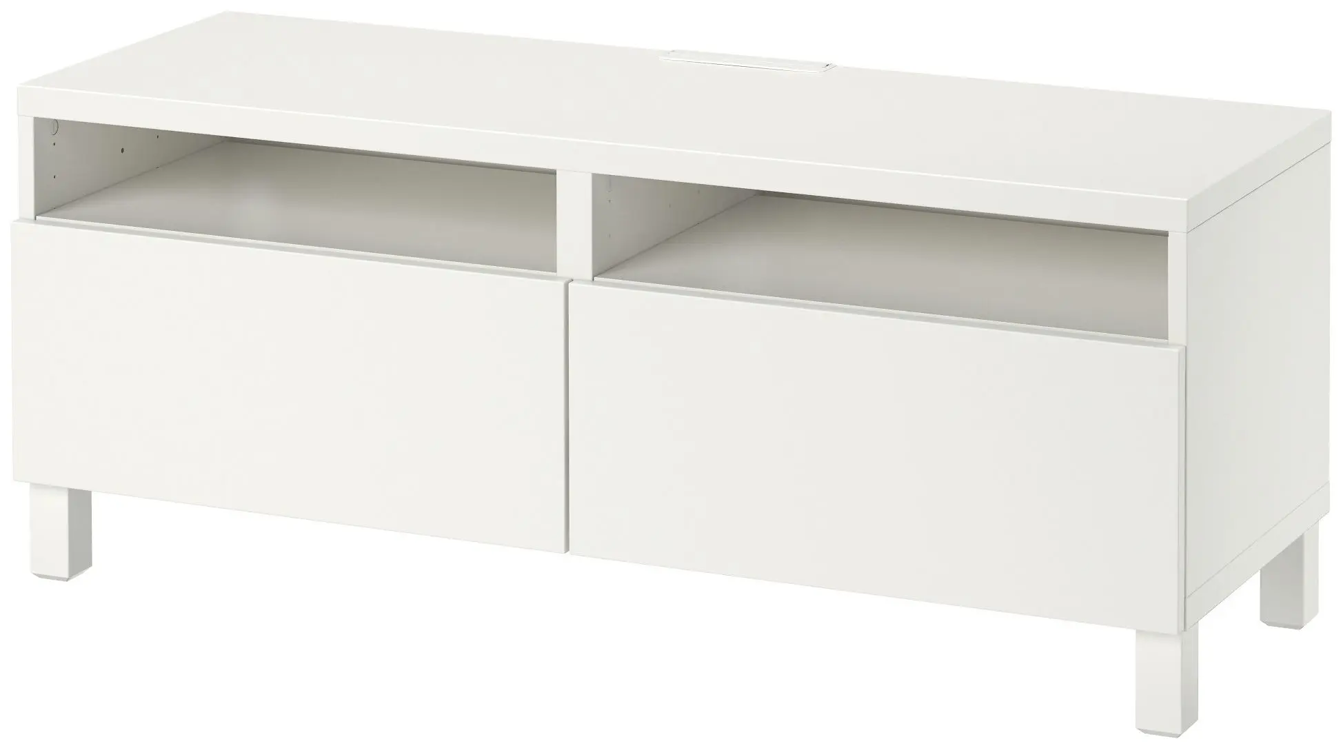 Тумба РТВ Ikea Besta/Lappviken/Stubbarp ящик с плавно-закрывающимися направляющими 120x42x48 (Белый) - 2
