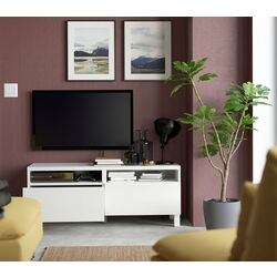 Тумба РТВ Ikea Besta/Lappviken/Stubbarp ящик с плавно-закрывающимися направляющими 120x42x48 (Белый) Thumb