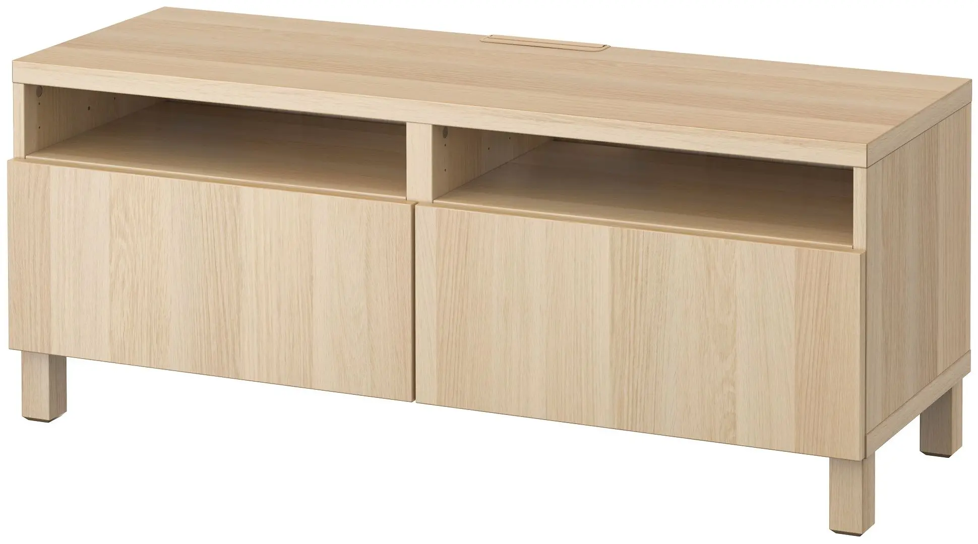Tumba pentru TV Ikea Besta/Lappviken/Stubbarp sina sertar cu inchidere lina 120x42x48 (Aspect Stejar Antichizat) - 2