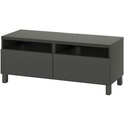 Тумба РТВ Ikea Besta/Lappviken/Stubbarp ящик с плавно-закрывающимися направляющими 120x42x48 (Темно-серый) Thumb