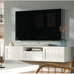 Tumba pentru TV Ikea Besta/Pipmakare inchidere lina 180x42x39 (Alb)