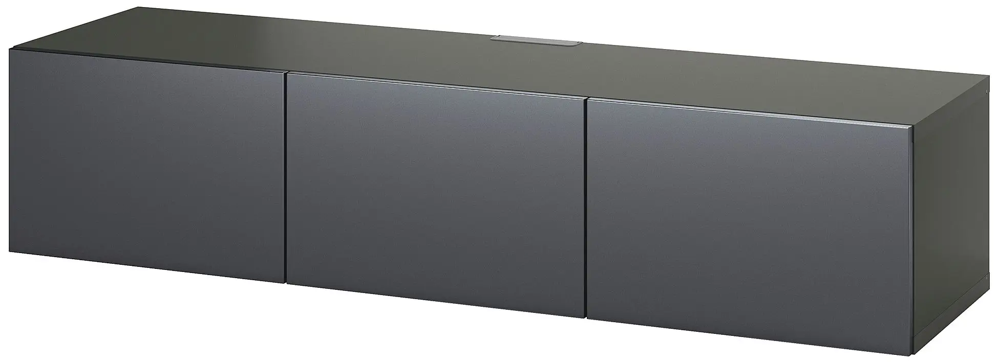 Тумба РТВ Ikea Besta/Riksviken 180x42x38 (Темно-серый/Имитация темного матового олова) - 2