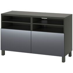 Tumba pentru TV Ikea Besta/Riksviken/Stubbarp 120x42x74 (Gri inchis/Aspect cositor mat închis) Thumb