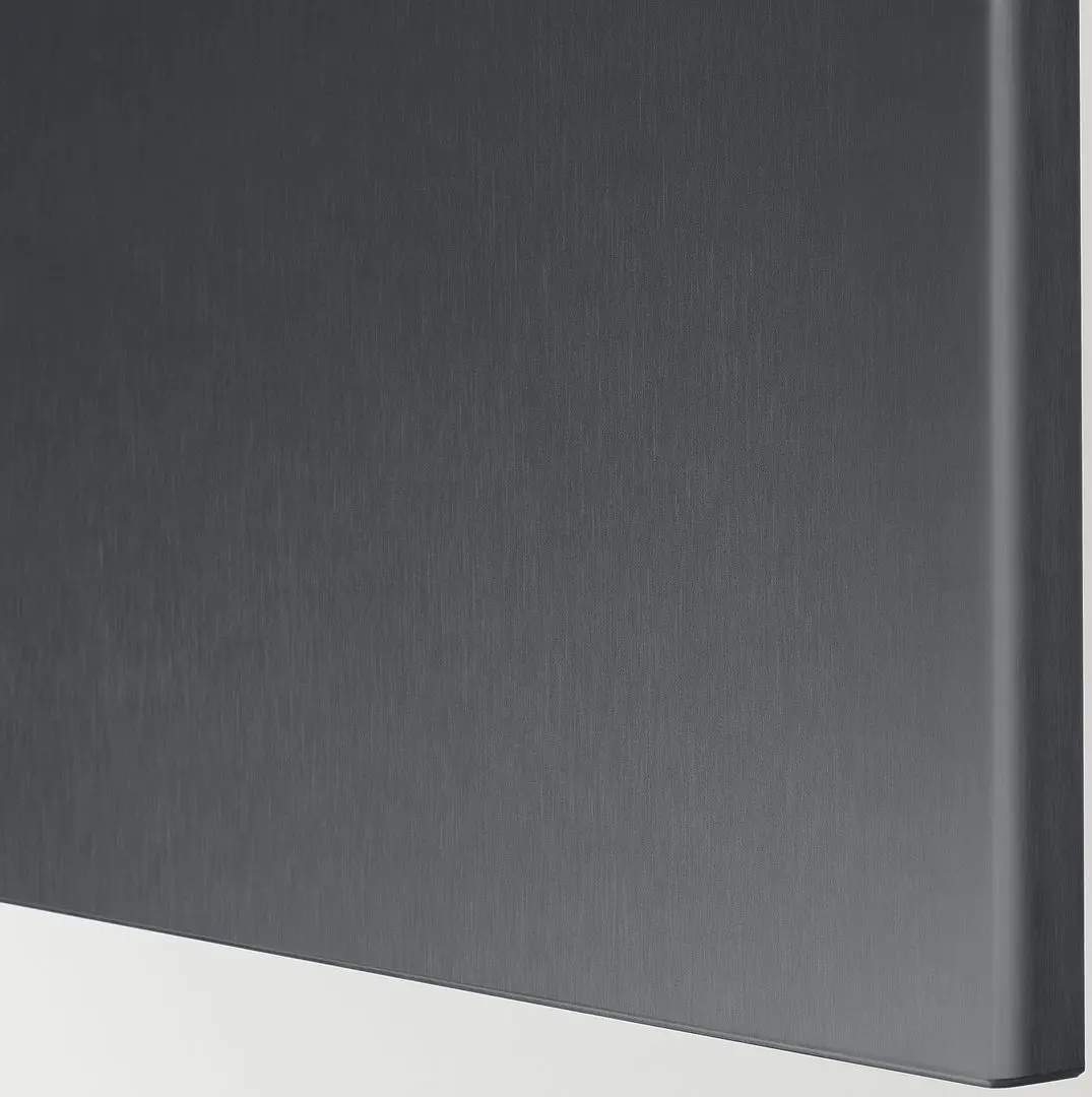 Тумба РТВ Ikea Besta/Riksviken/Stubbarp ящик c нажимными направляющими 240x42x74 (Темно-серый/Имитация темного матового олова) - 3