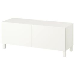Tumba pentru TV Ikea Besta cu usi 120x42x48 (Alb/Lappviken/Stubbarp Alb)