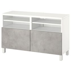 Tumba pentru TV Ikea Besta cu usi 120x42x74 (Alb/Kallviken/Stubbarp Alb)
