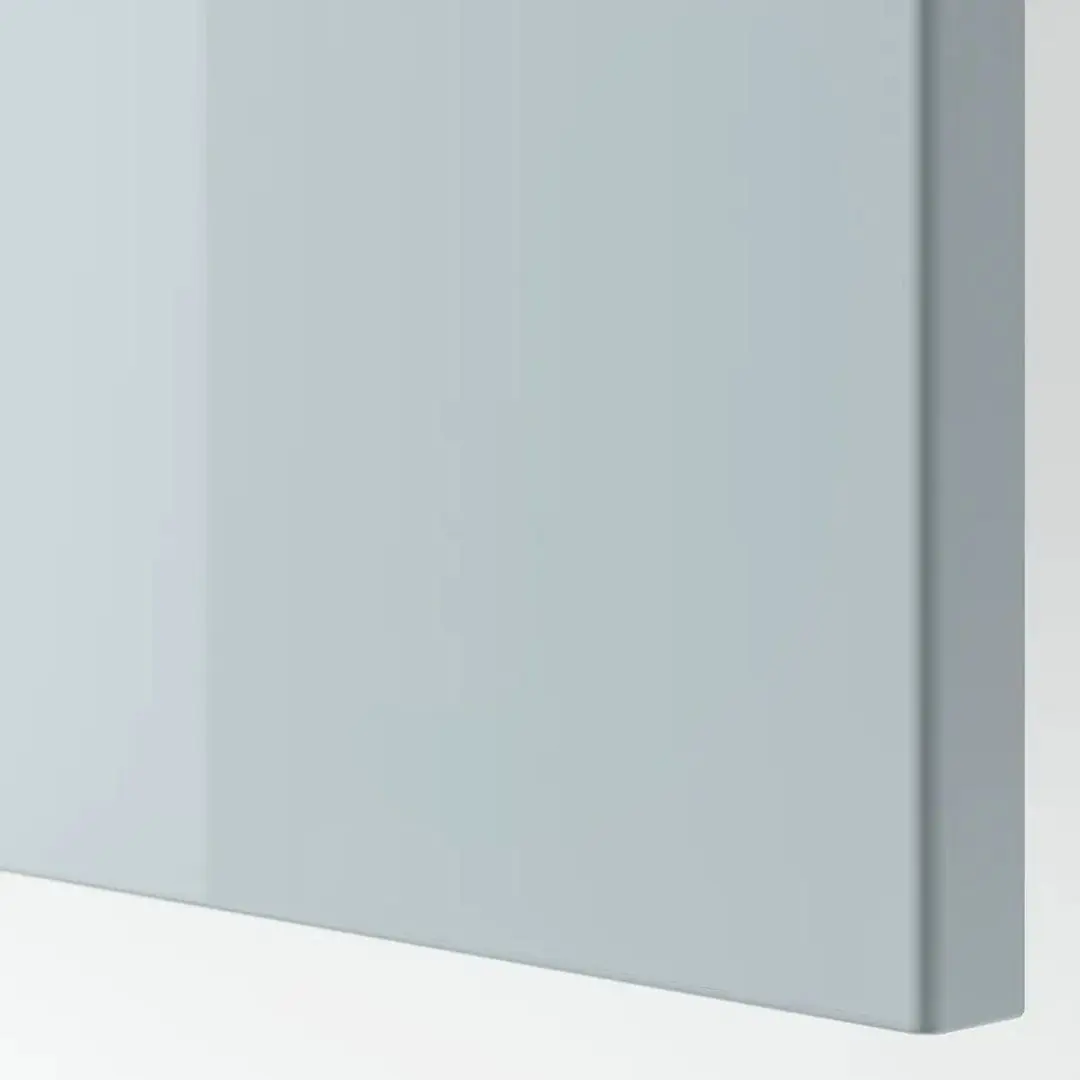 Tumba pentru TV Ikea Besta/Selsviken cu usi 180x42x38 (Alb/Gri deschis-bleu) - 3